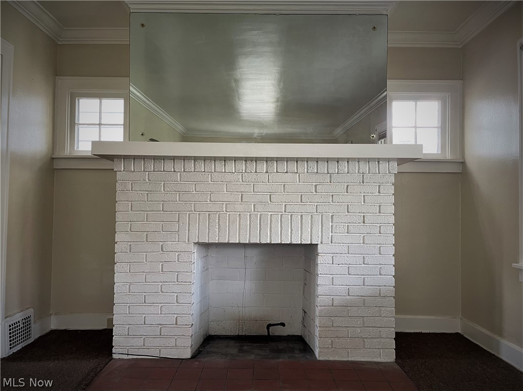 2104 Rossmoor Road Cleveland Heights, OH 44118 - Photo 24 of 35 Brick fireplace in the Living Room.