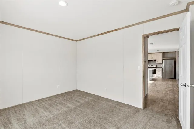 a view of a room with a wardrobe space