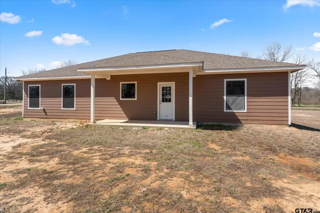 a house with white door