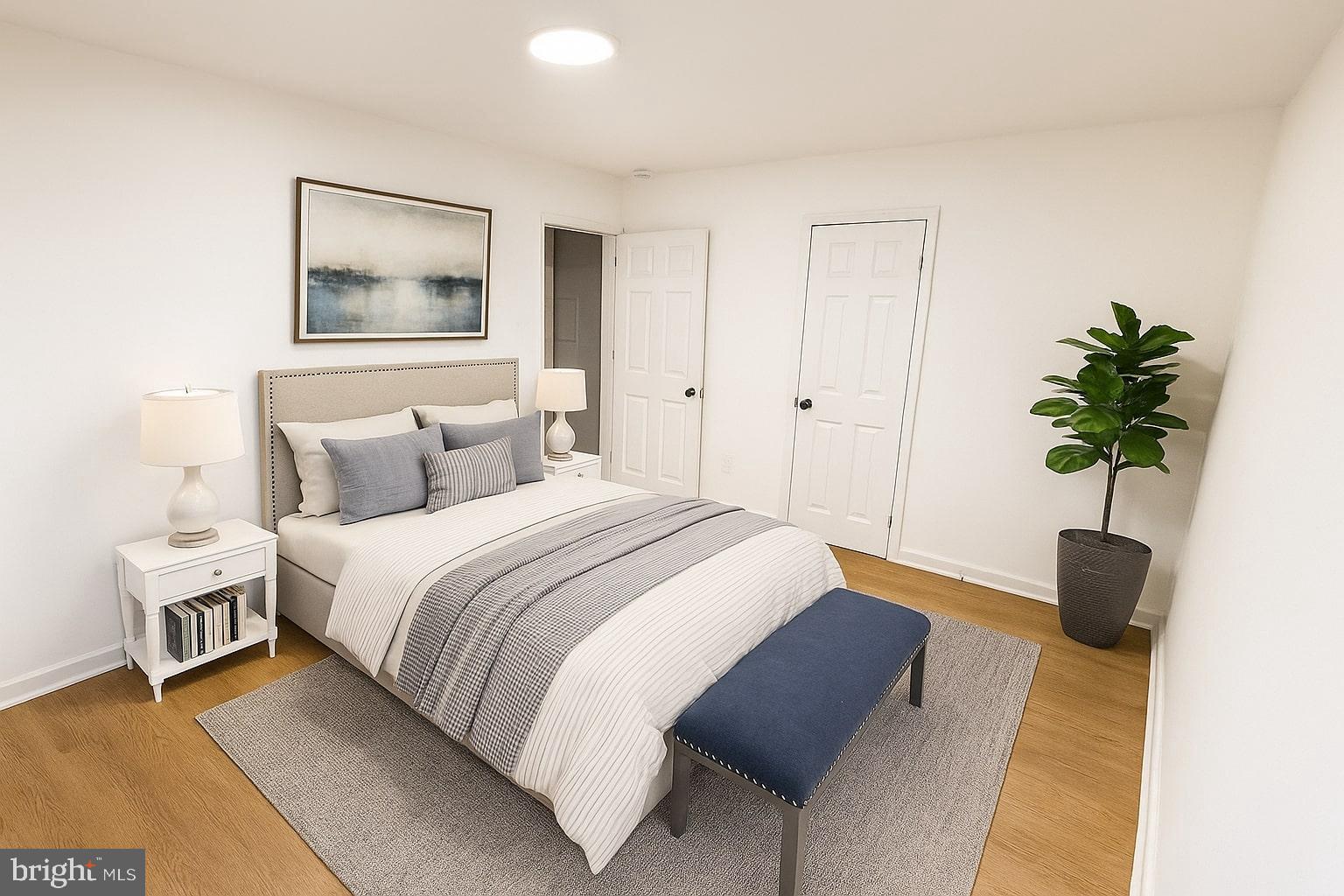 Virtually enhanced bedroom