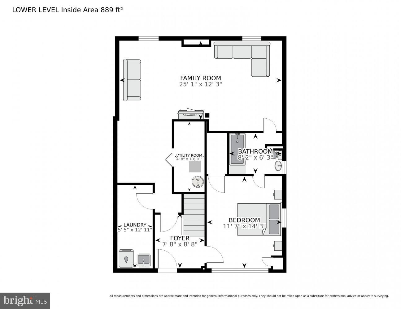 6117 Osborn Road Landover, MD 20785 - Photo 18 of 18 Spacious lower level floor plan layout.