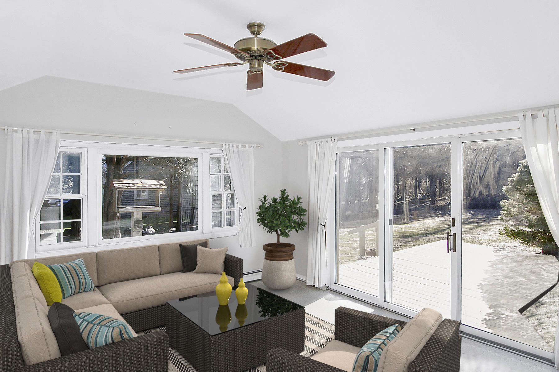 16 Seavers Road Orleans, MA 02653 - Photo 7 of 23 a living room with furniture and a large window