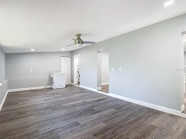 a yard with lots of green space