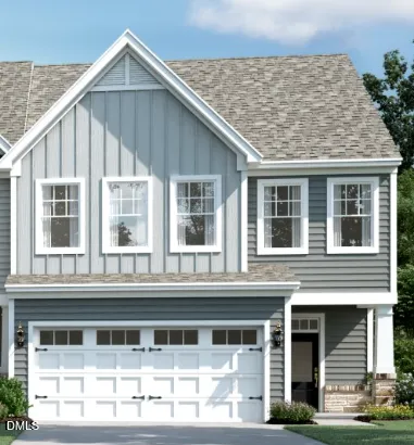 front view of a house with a street