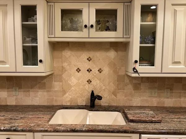 a view of a fireplace
