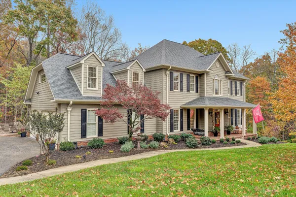 a front view of a building