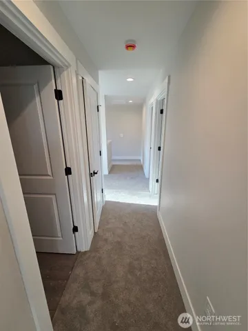 a view of a room with stairs