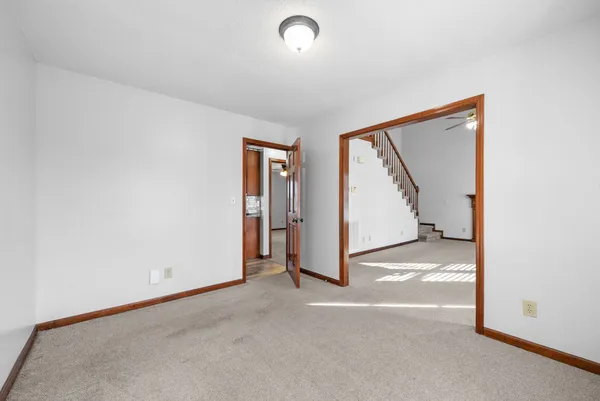 a view of a room with closet