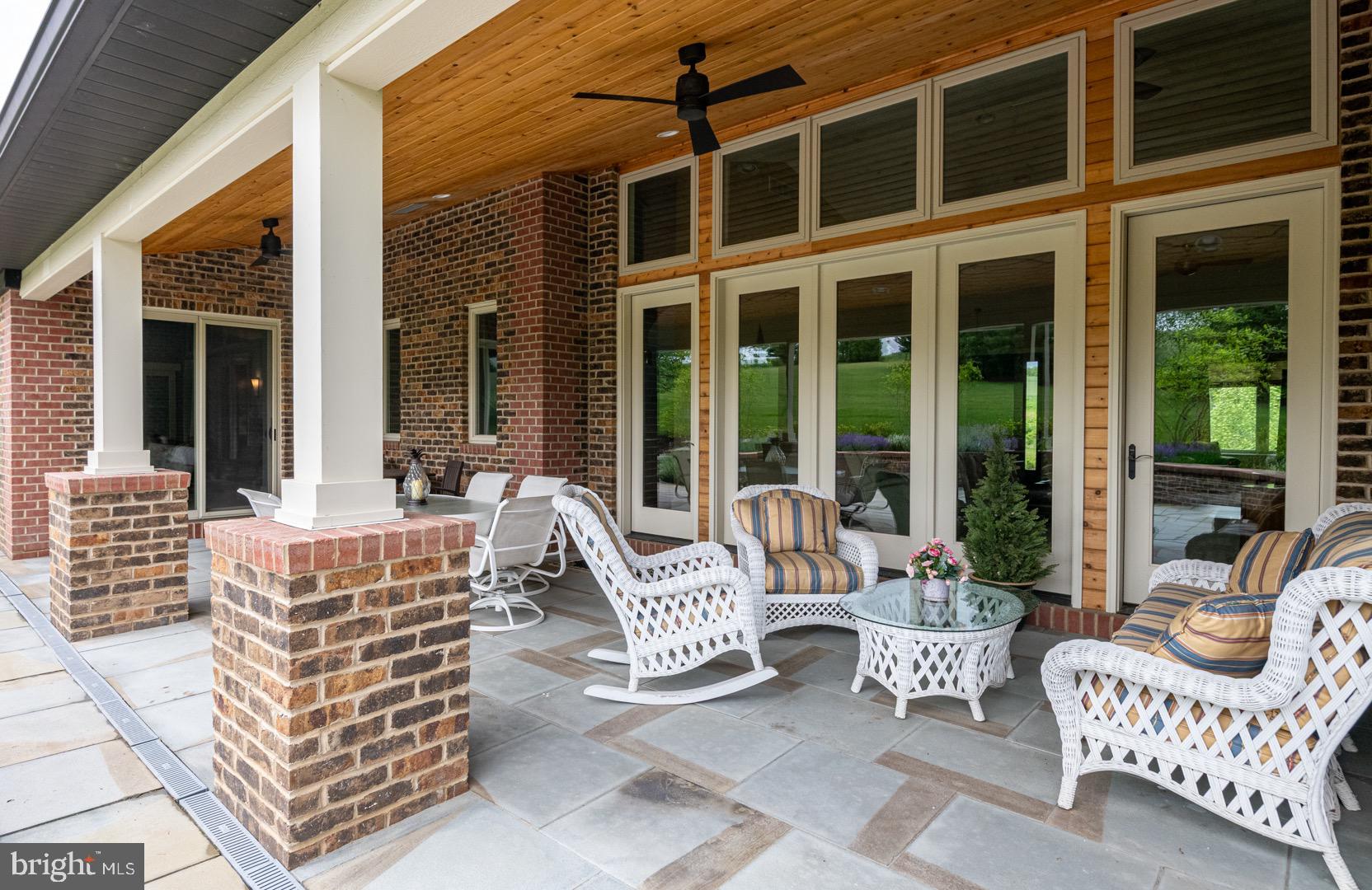 30 Andes Lane Reading, PA 19608 - Photo 39 of 47 Stone rear patio with wooden vaulted ceiling