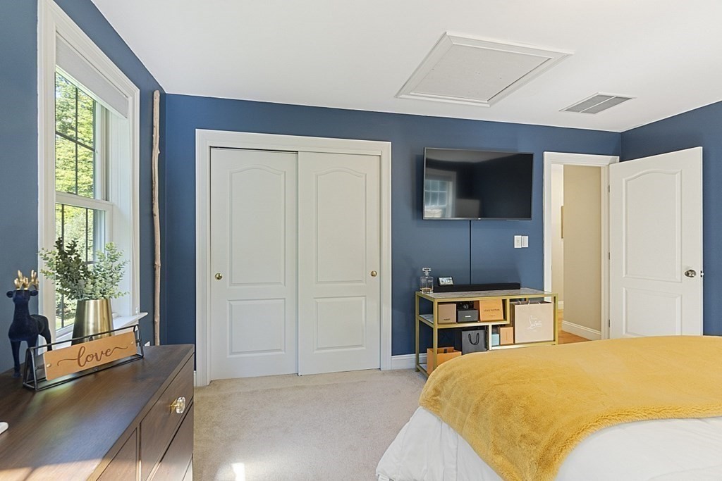 3 Squareshire Road Sterling, MA 01564 - Photo 33 of 42 a bedroom with a bed and a flat tv screen on dresser