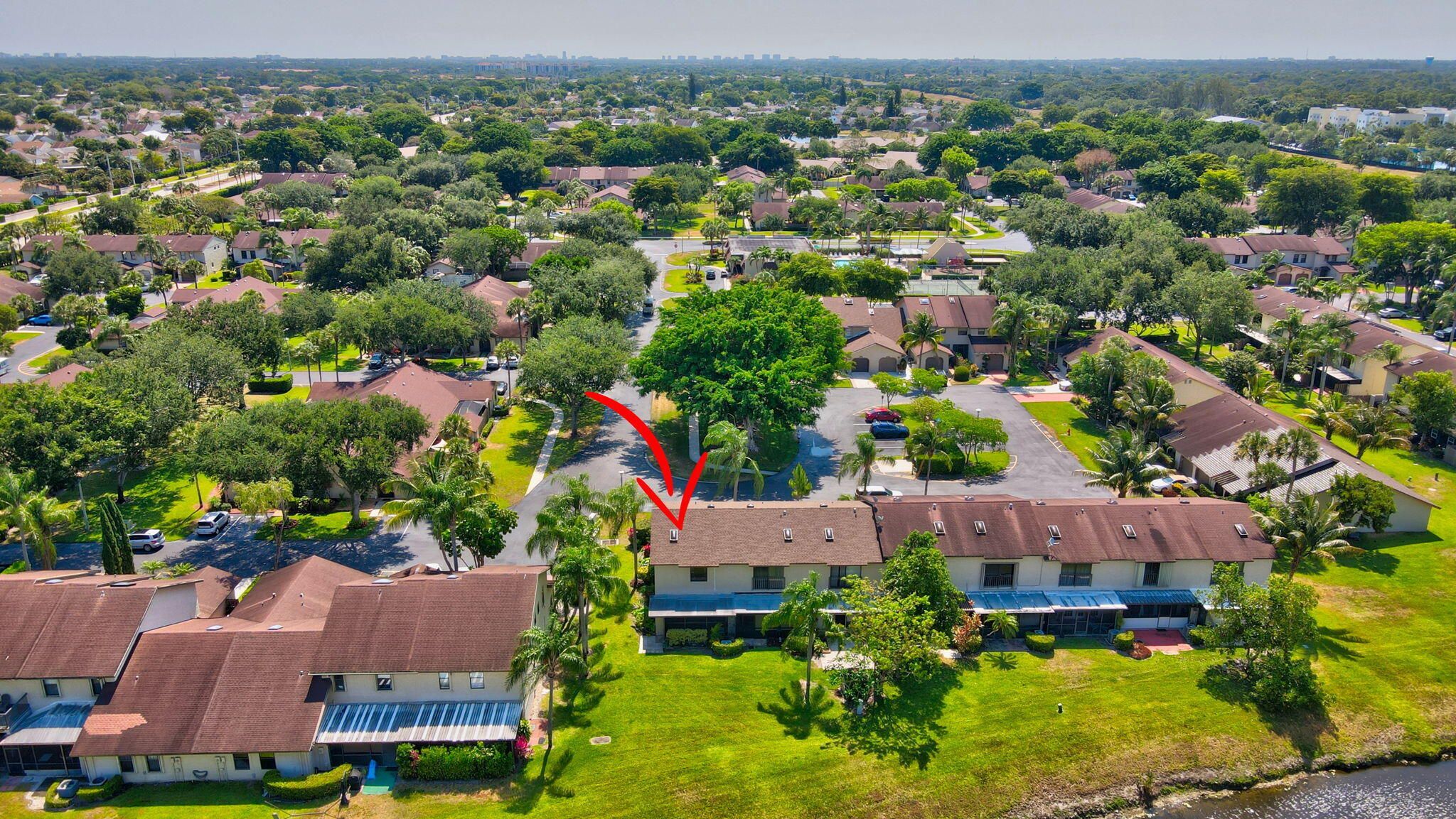 23359 Southwest 55th Way, Unit H Boca Raton, FL 33433 - Photo 33 of 41 Aerial view back of townhome - Copy