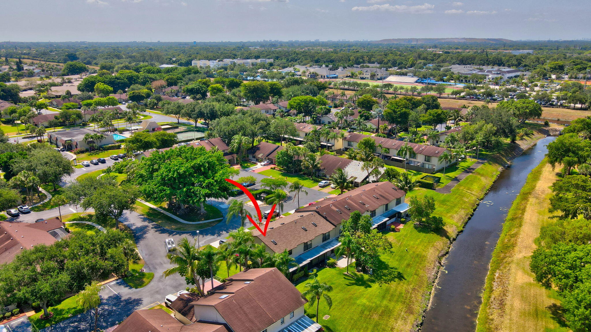 23359 Southwest 55th Way, Unit H Boca Raton, FL 33433 - Photo 37 of 41 Beautiful backyard canal view