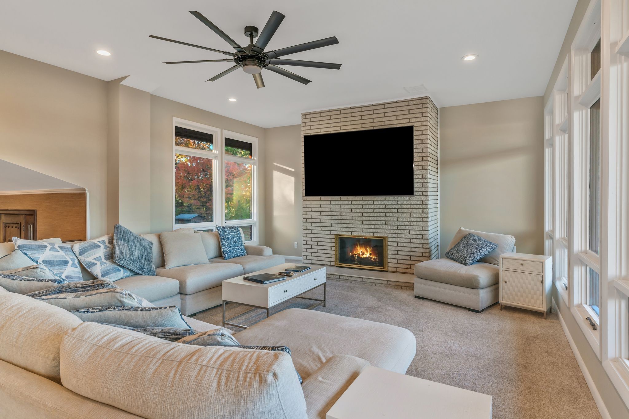 4 Hidden Acres Lebanon, TN 37087 - Photo 6 of 77 a living room with furniture a fireplace and a flat screen tv