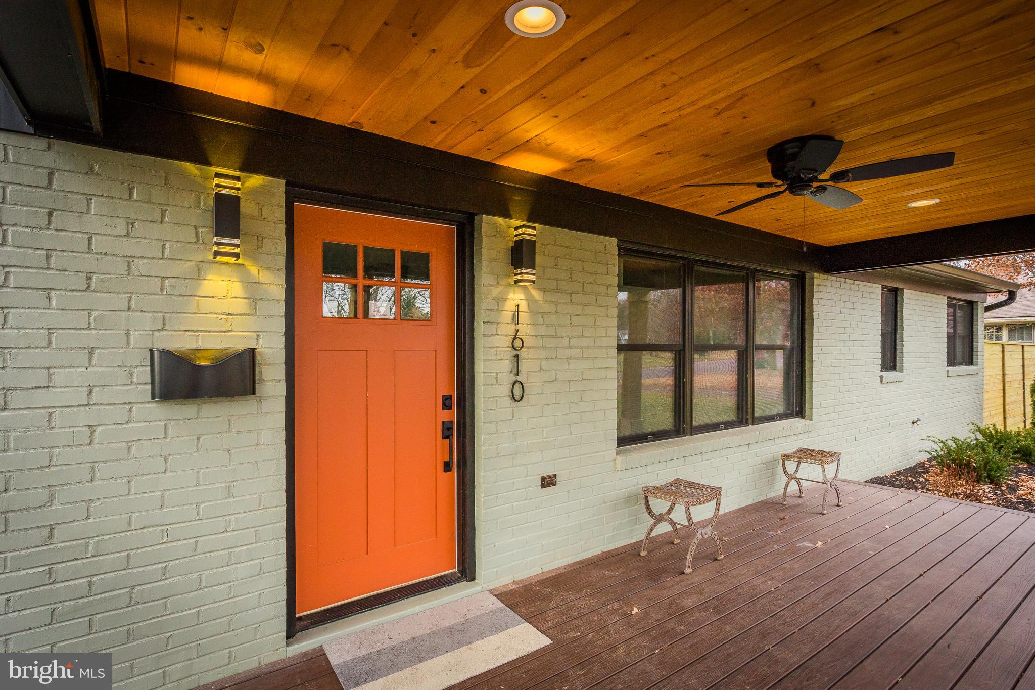 1610 Baltimore Road Alexandria, VA 22308 - Photo 9 of 45 Vibrant entryway with inviting orange door.