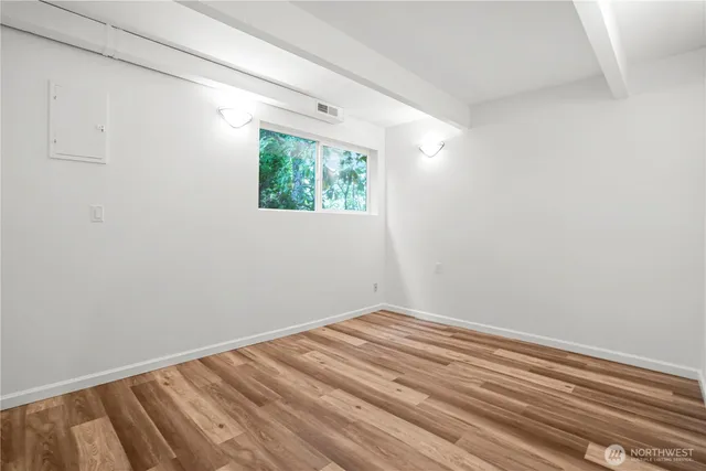 an empty room with a window