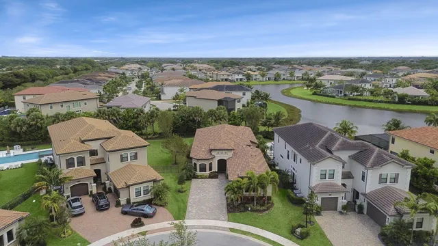 an aerial view of multiple house