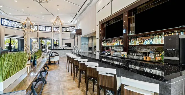 a kitchen with lots of counter top space