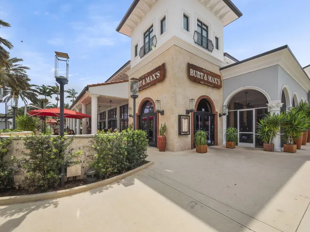 a view of a building with a street