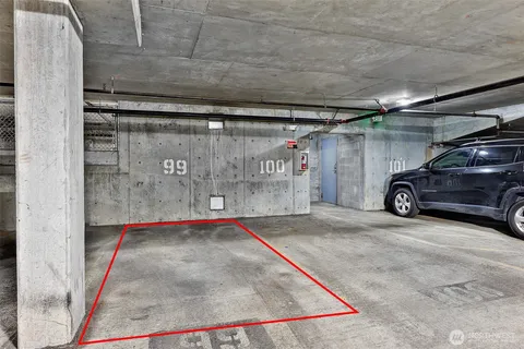 a view of parking garage