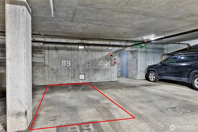 a view of parking garage