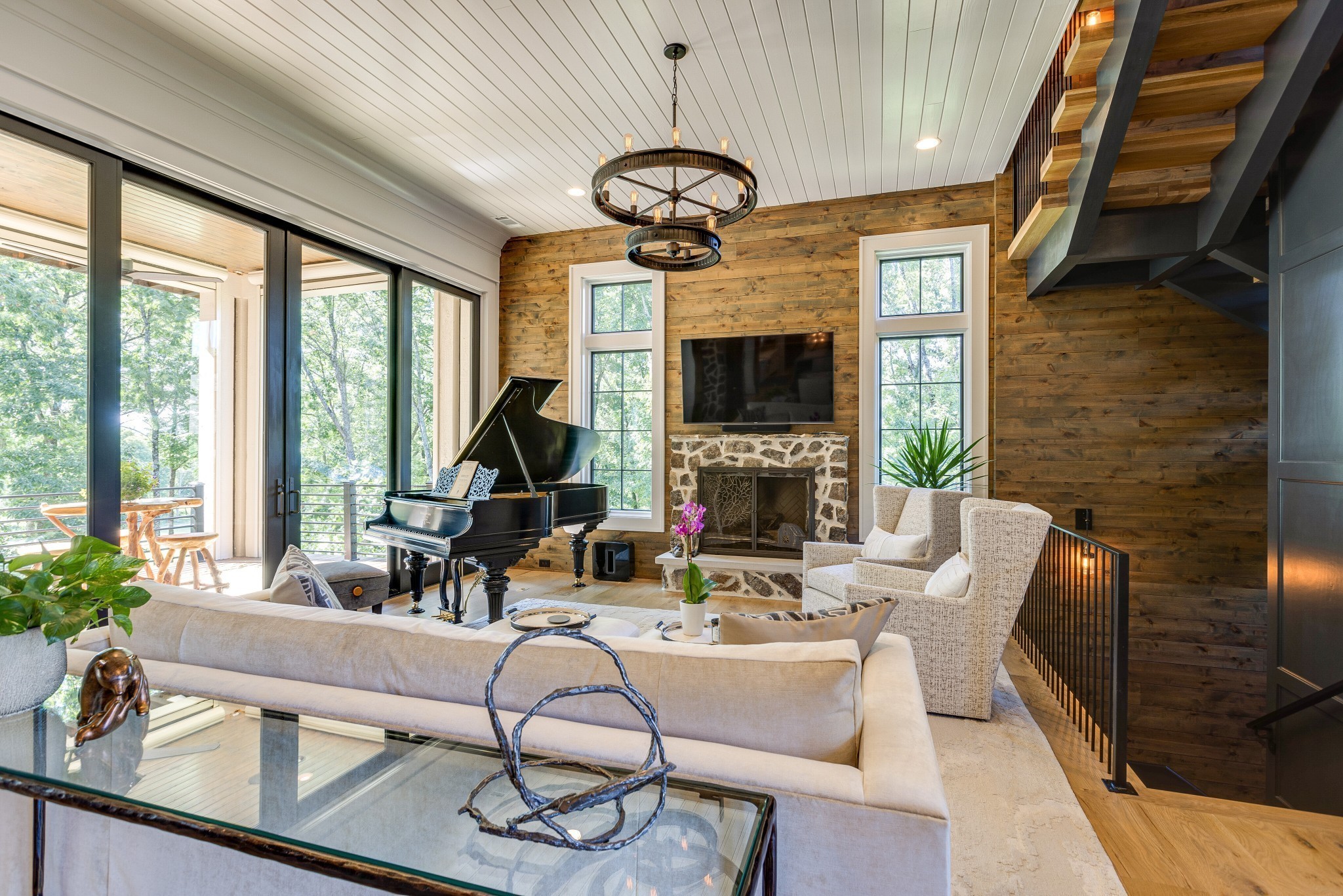 8455 Heirloom Boulevard College Grove, TN 37046 - Photo 18 of 69 a living room with fireplace furniture and a large window