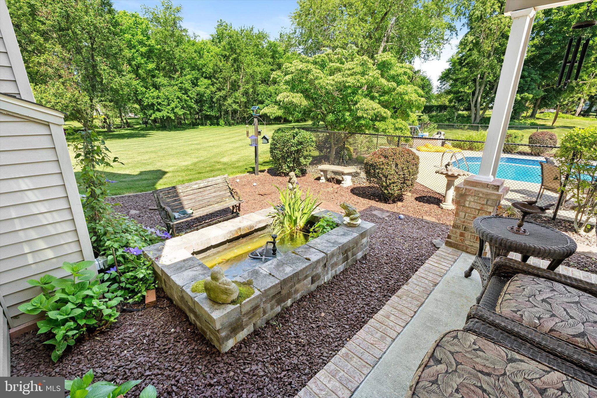 8 Carney Way Hamilton, NJ 08620 - Photo 48 of 66 Tranquil garden retreat with water feature.