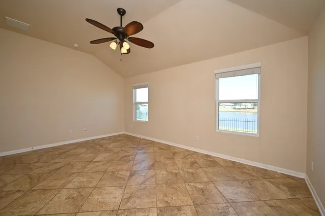 a view of a porch with a yard
