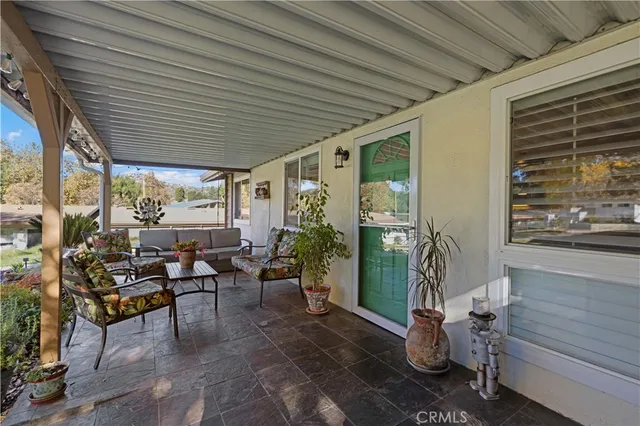 a outdoor space with furniture