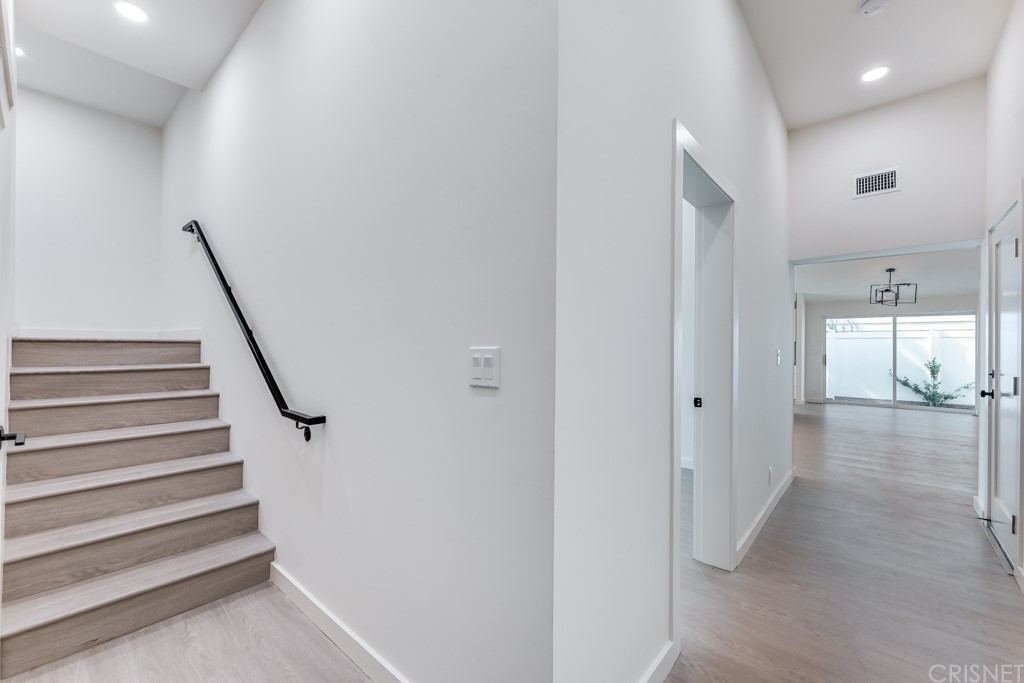1177 Aztec Topanga, CA 90290 - Photo 34 of 65 a view of entryway with stairs and wooden floor
