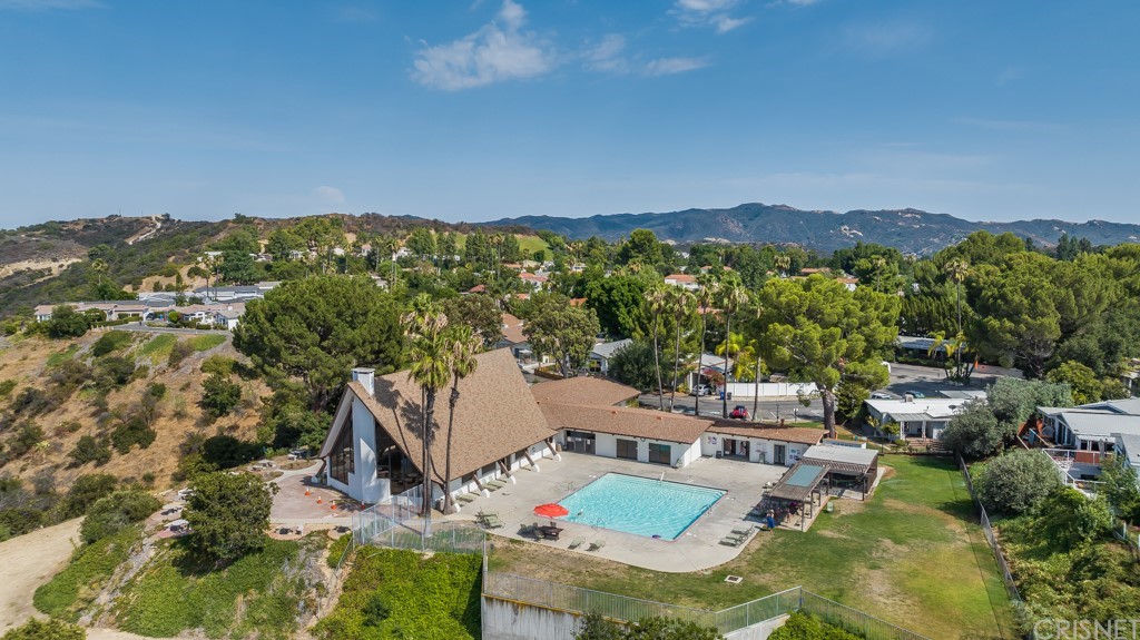1177 Aztec Topanga, CA 90290 - Photo 60 of 65 an aerial view of residential houses with outdoor space and trees