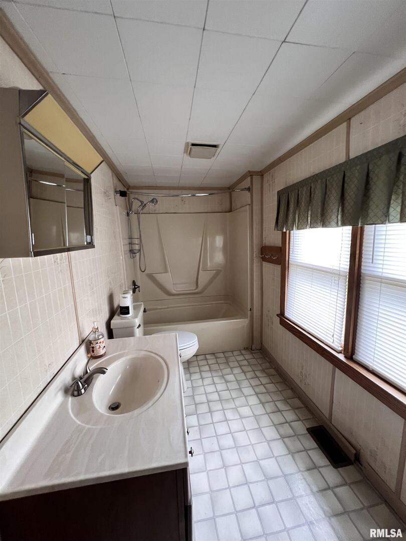 202 Wilson Street Anna, IL 62906 - Photo 16 of 18 a bathroom with a sink toilet a mirror and vanity