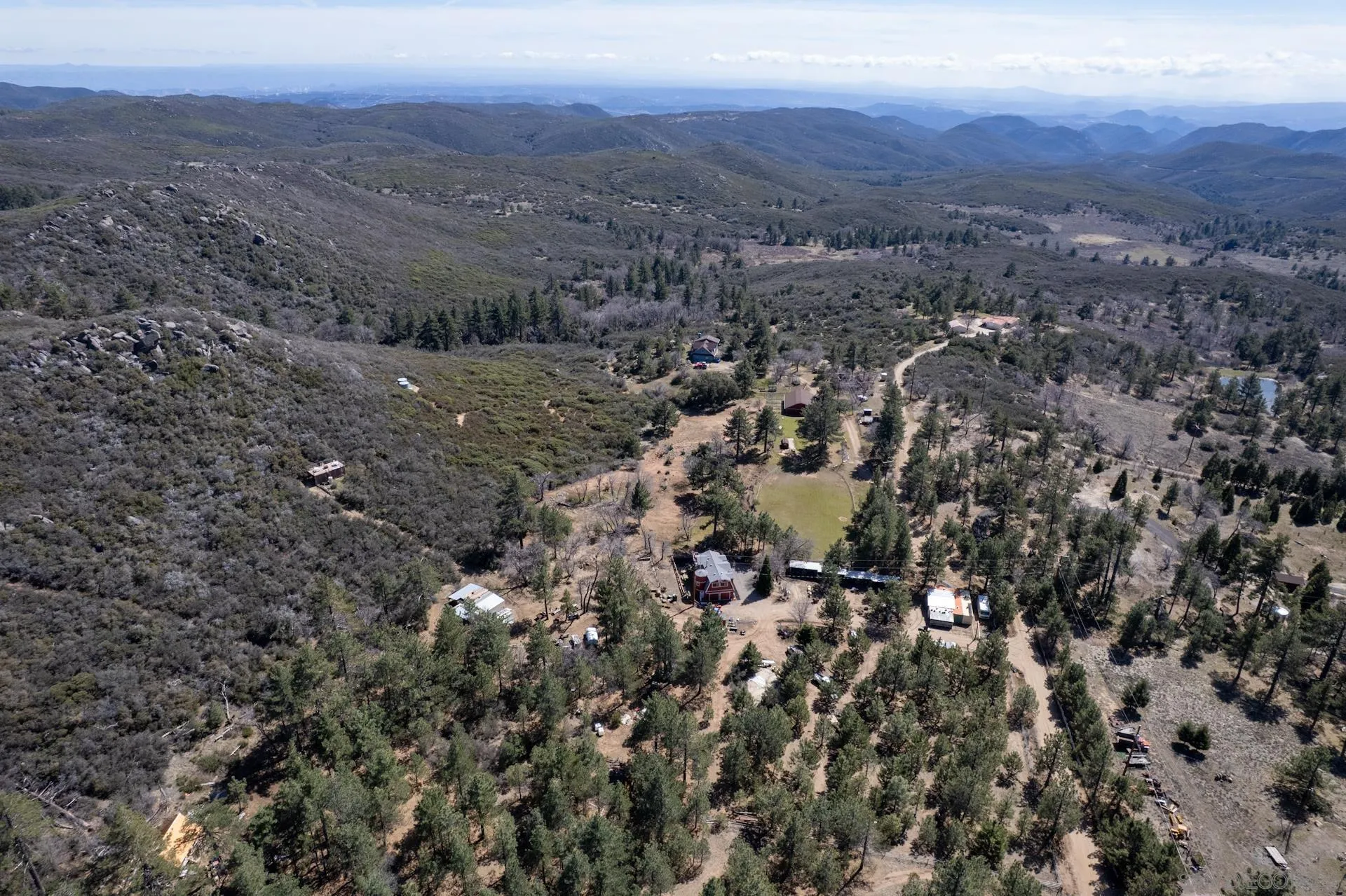 8203 Morris Ranch Road Pine Valley, CA 91962 - Photo 38 of 42 an aerial view of house with yard and mountain view