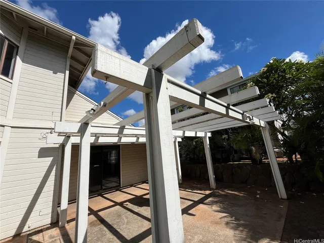 a view of outdoor space with seating area