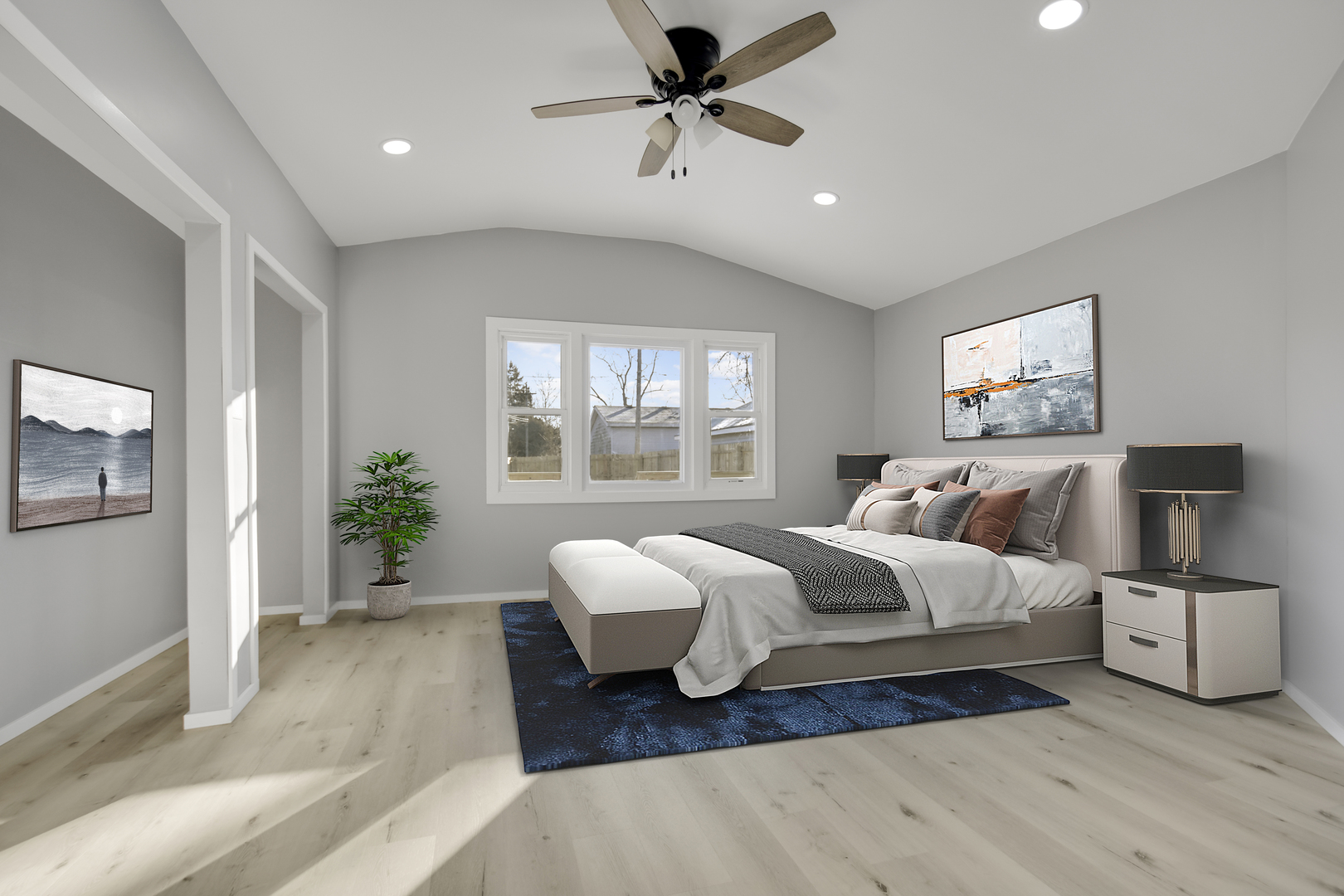 3813 Morgan Street Steger, IL 60475 - Photo 12 of 23 a bedroom with a bed and a chandelier