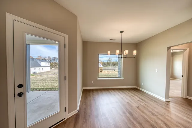 an empty room with a window