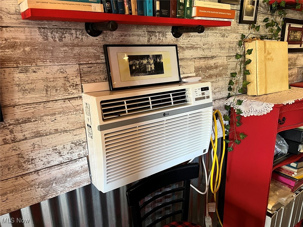 Propane heat and window A/C.