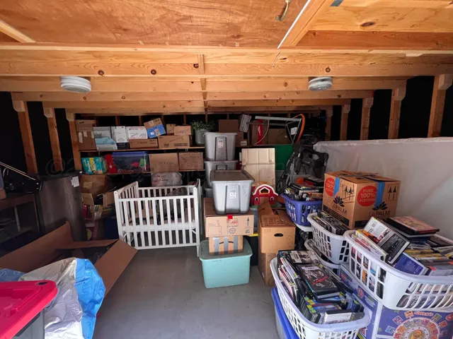 a view of storage and utility room
