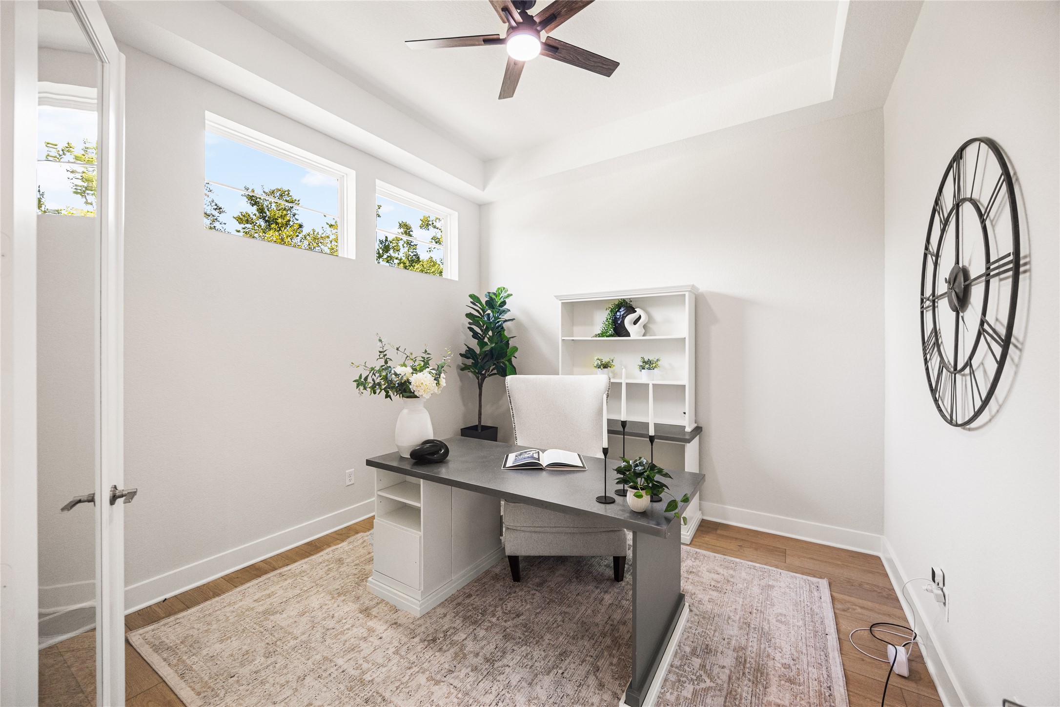 4130 Pleasant Ridge Drive Spring, TX 77386 - Photo 8 of 46 The private home office is filled with natural light, creating a bright and quiet workspace ideal for working from home or studying.