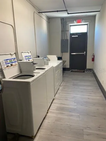 a room with storage and utility