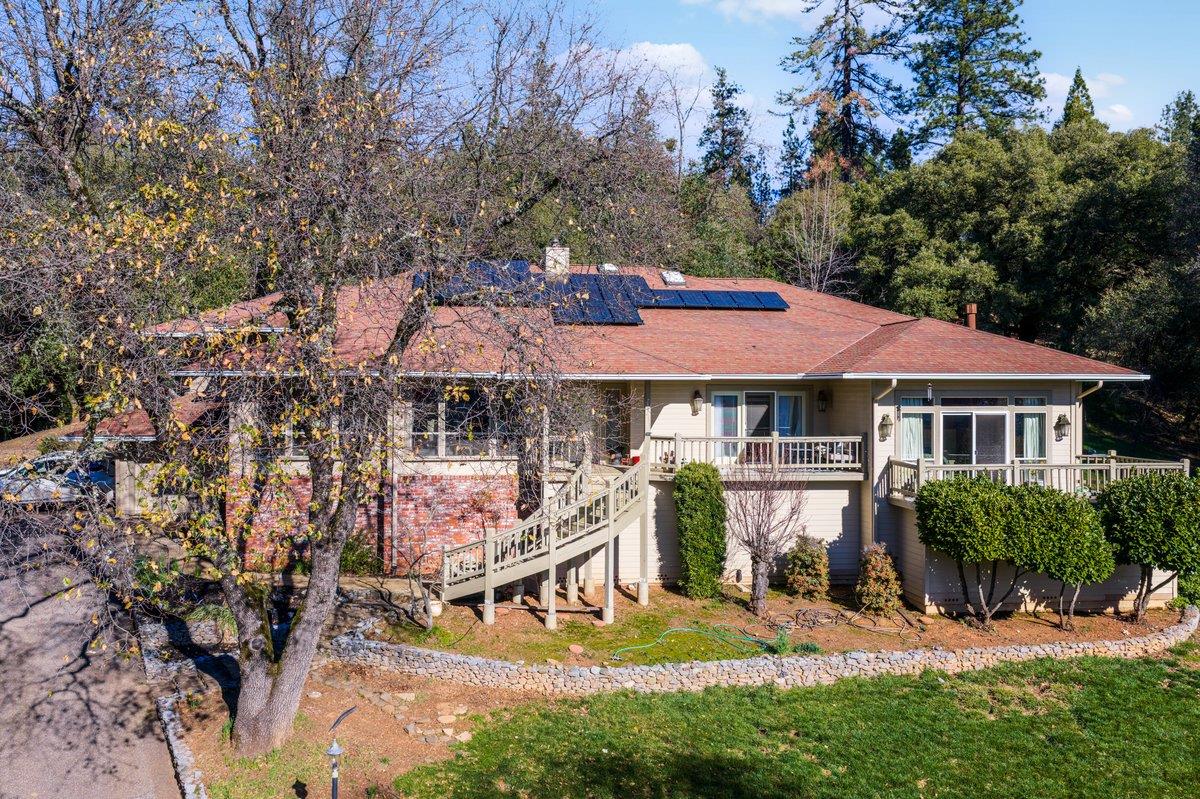 1144 Boole Road Applegate, CA 95703 - Photo 4 of 65 an aerial view of a house with yard and tree s