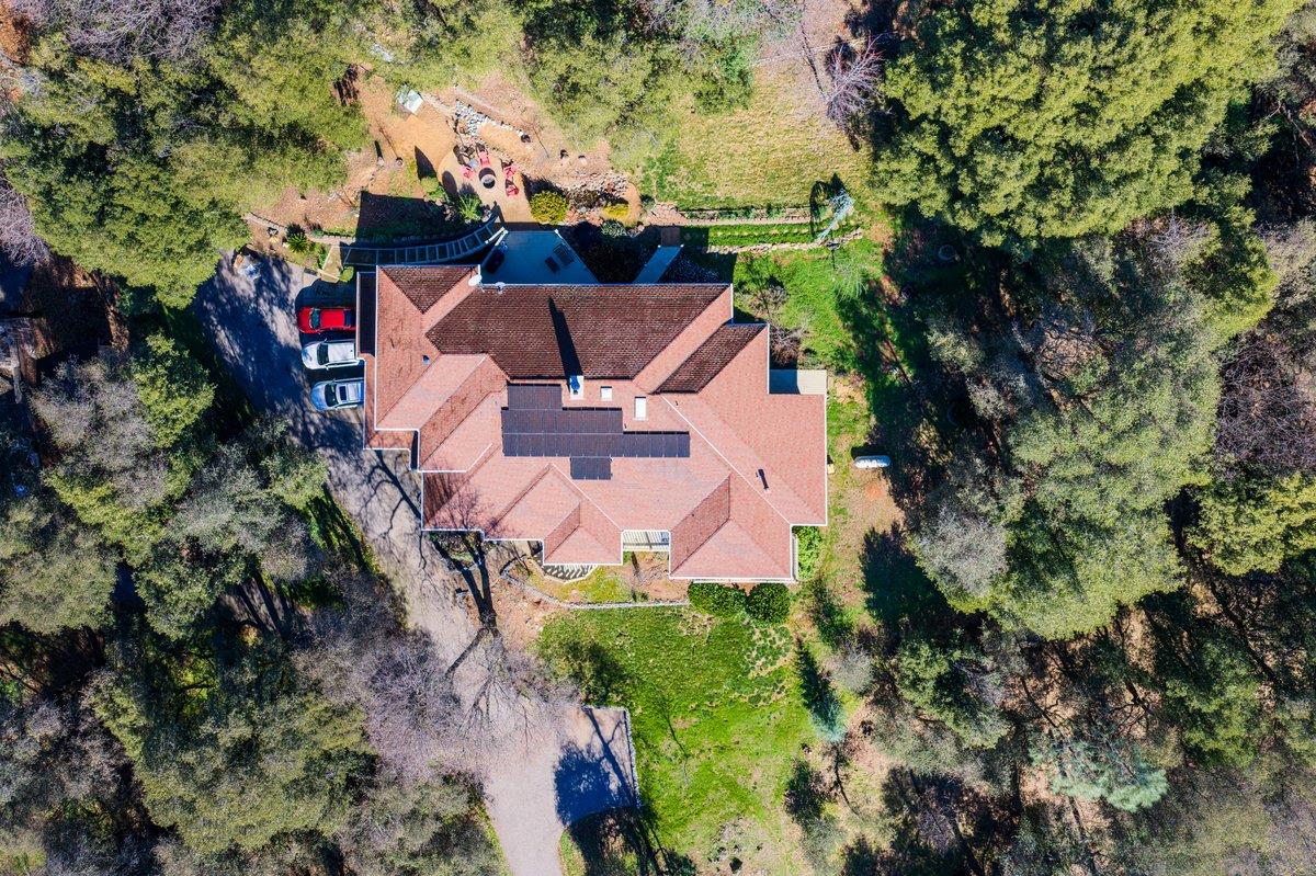 1144 Boole Road Applegate, CA 95703 - Photo 62 of 65 an aerial view of a house with an outdoor space