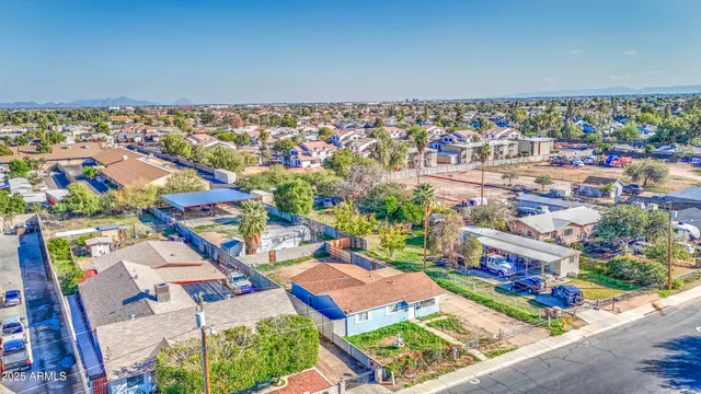 an aerial view of a city