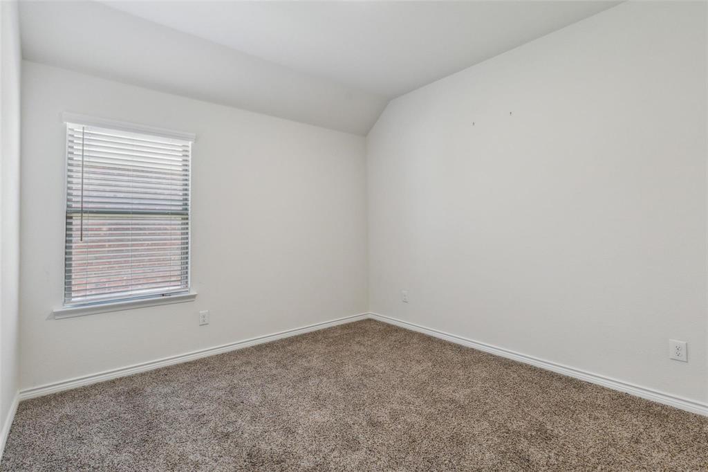 10314 Echo Brk Lane Aubrey, TX 76227 - Photo 17 of 21 Carpeted spare room featuring baseboards and vaulted ceiling