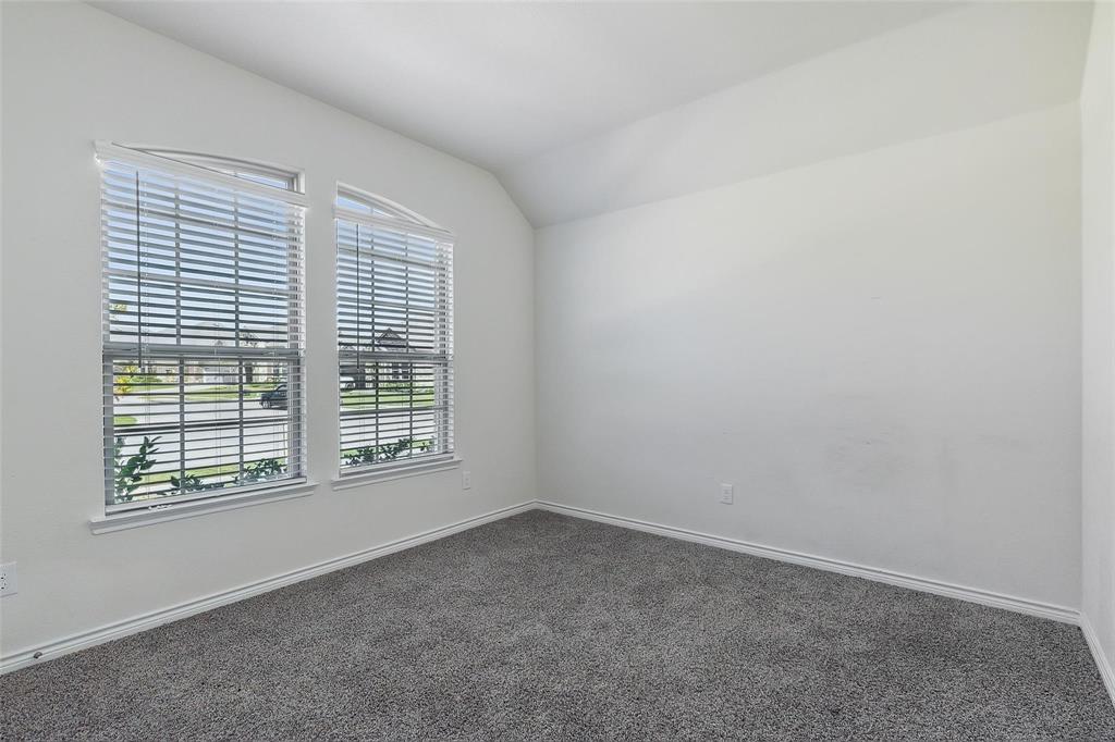 10314 Echo Brk Lane Aubrey, TX 76227 - Photo 10 of 21 Spare room with lofted ceiling and carpet flooring