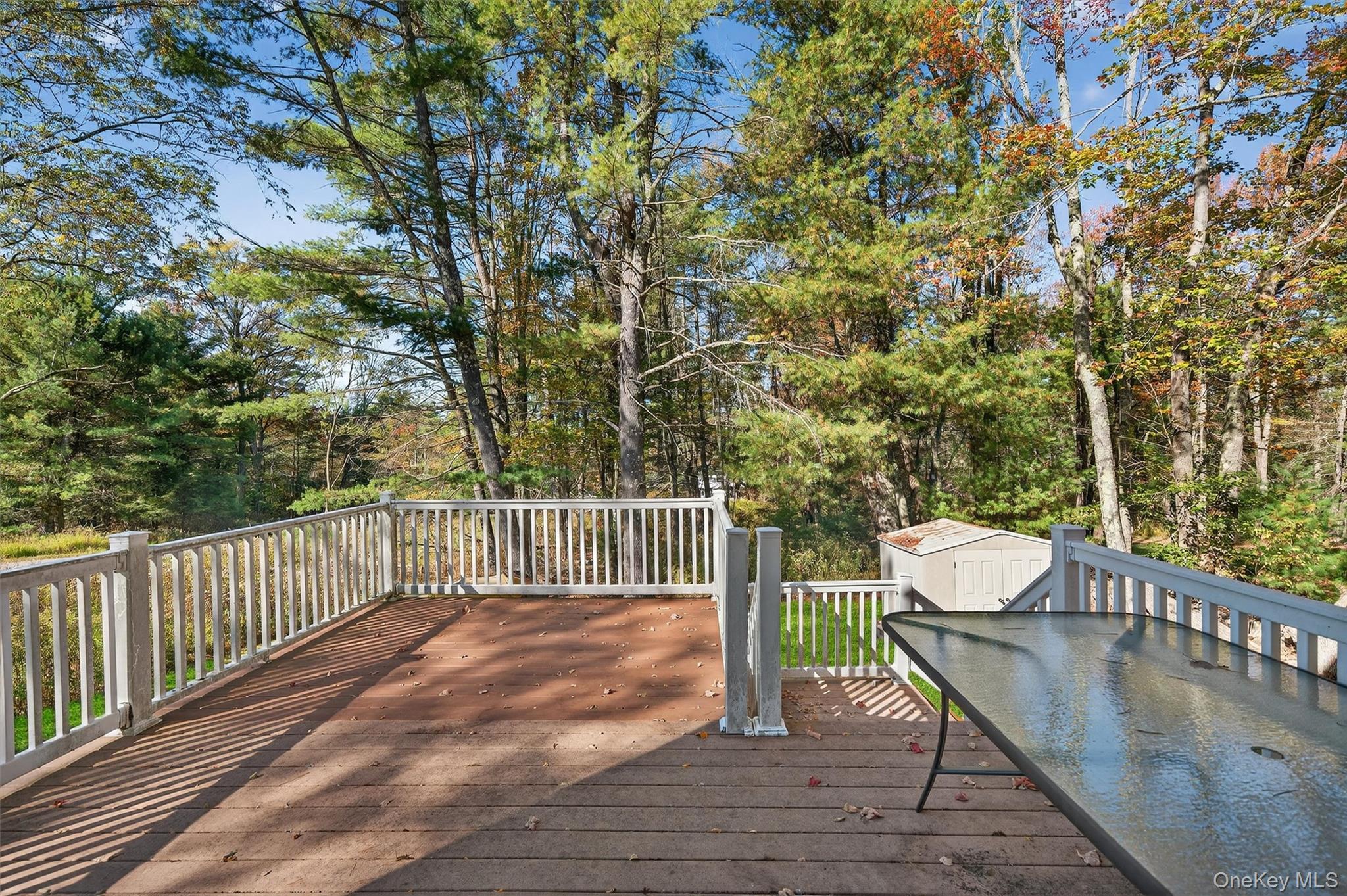 518 Sackett Lake Road Monticello, NY 12701 - Photo 42 of 44 a view of a deck with two chair and wooden floor