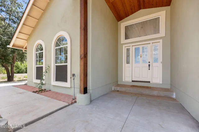a view of a door of the house
