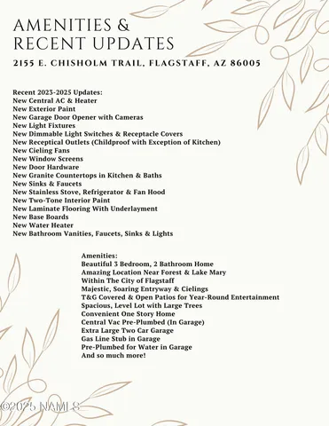 $699,000 | 2155 Chisholm Trail, Flagstaff, AZ 86005