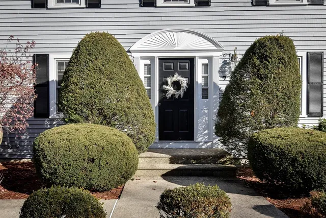 a front view of a house