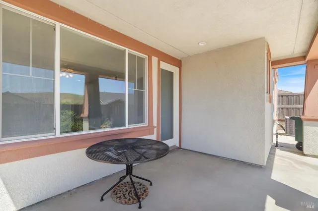 a view of an outdoor space with porch and furniture