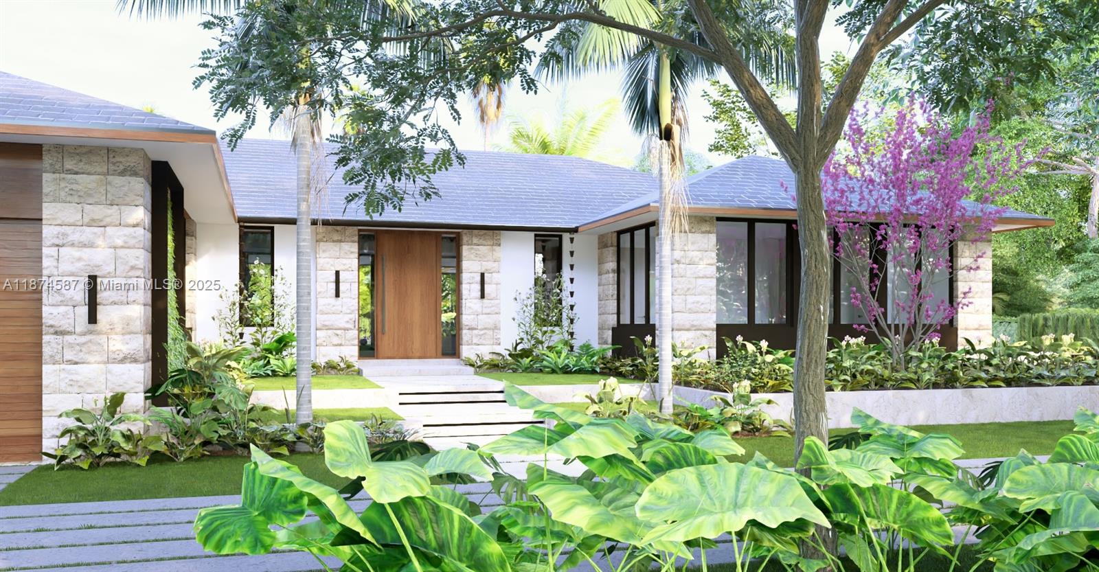 7840 Southwest 98th Street Miami, FL 33156 - Photo 2 of 16 a front view of a house with a garden